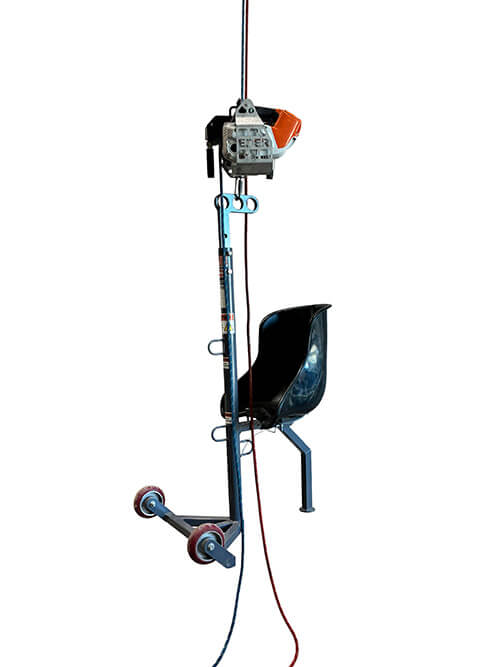 3 Hoist w_Empty Chair_outlined Hoist with empty chair