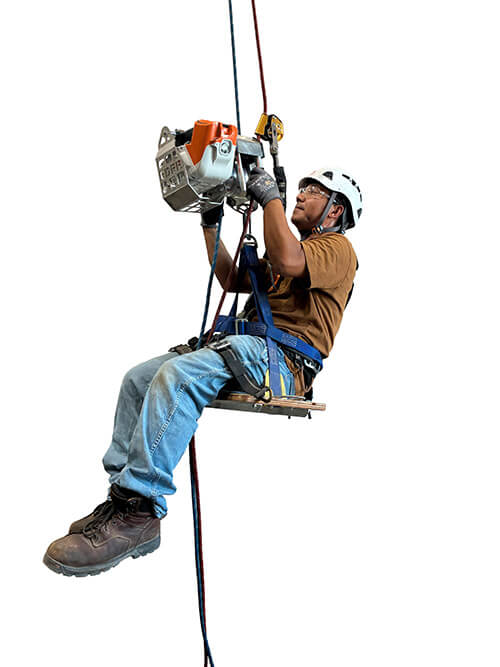 5 Hoist w_Person in Bosun Chair_outlined Person in Bosun Chair